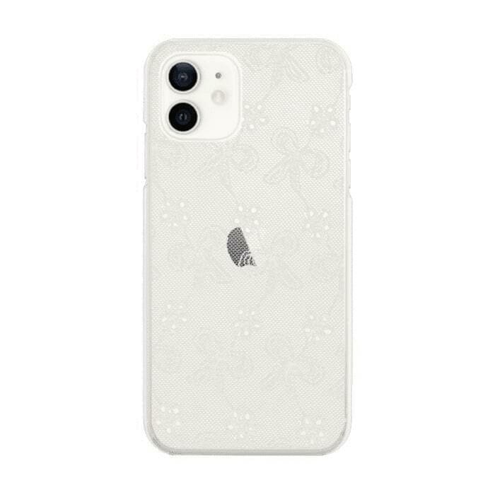 iPhone12 mini ケースiPhoneケース FABRIC RIBBON LACE 〈ハイブリッドクリア〉