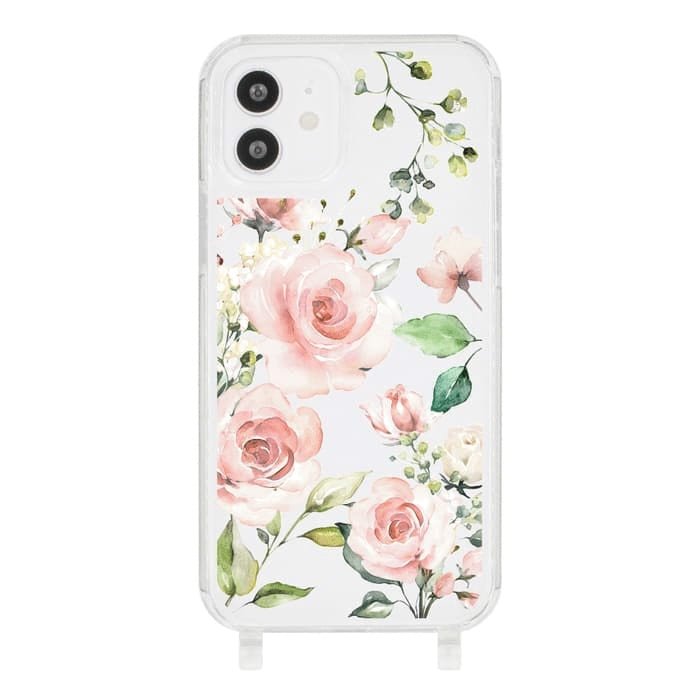 iPhone12 mini ケースiPhoneケース SPRINKLE FLOWER 〈ハイブリッドストラップ〉