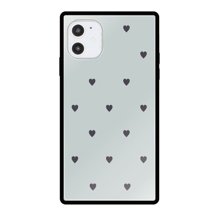 iPhoneSE3ケース(第3世代)スマホケース iPhoneケース SWEET HEART DUSTY GRAY 〈スクエアガラス〉
