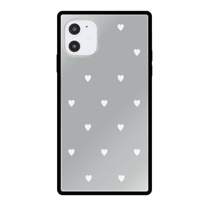iPhone8ケース(iPhone7兼用)スマホケース iPhoneケース SWEET HEART DUSTY CHARCOAL 〈スクエアガラス〉
