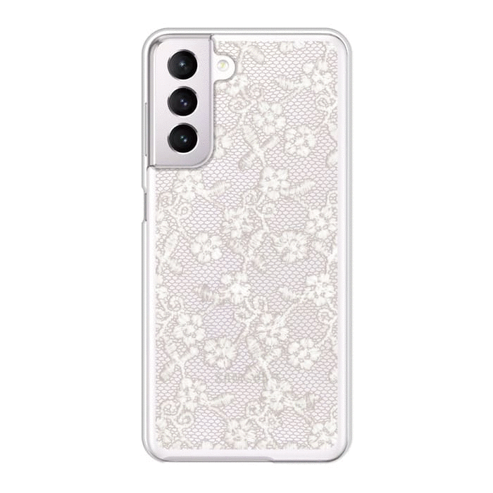 Galaxy A52 5GGalaxyケース FABRIC SMALL FLOWER LACE 〈クリア〉