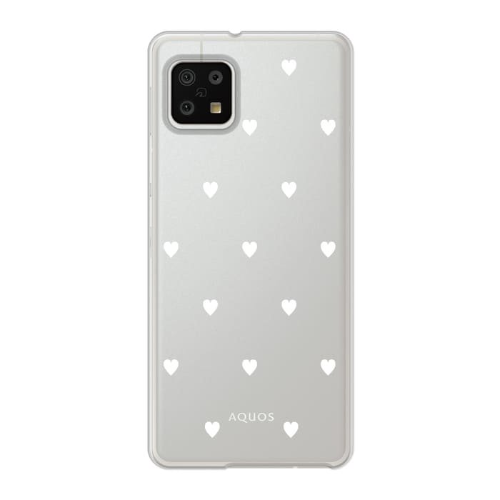 iPhoneケース【販売終了】AQUOSケース SWEET WHITE HEART 〈クリア〉