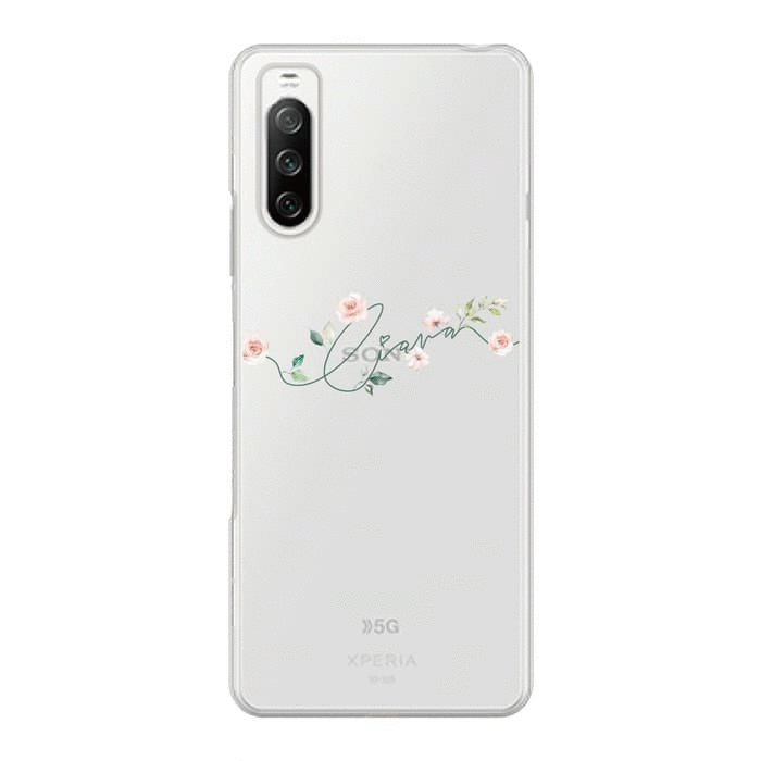 Xperia Ace【販売終了】Xperiaケース LINE FLOWER 〈クリア〉