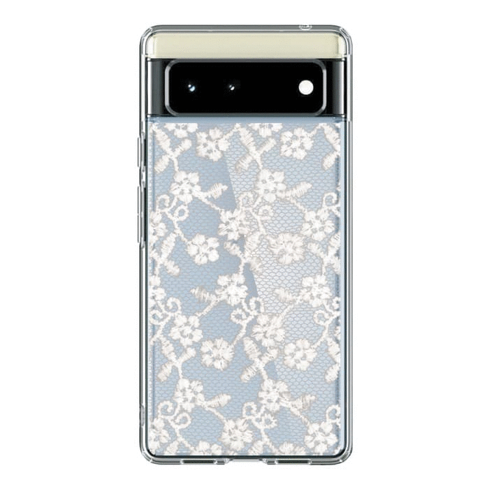 Google Pixel 5a 5GGooglePixelケース FABRIC SMALL FLOWER LACE 〈クリア〉