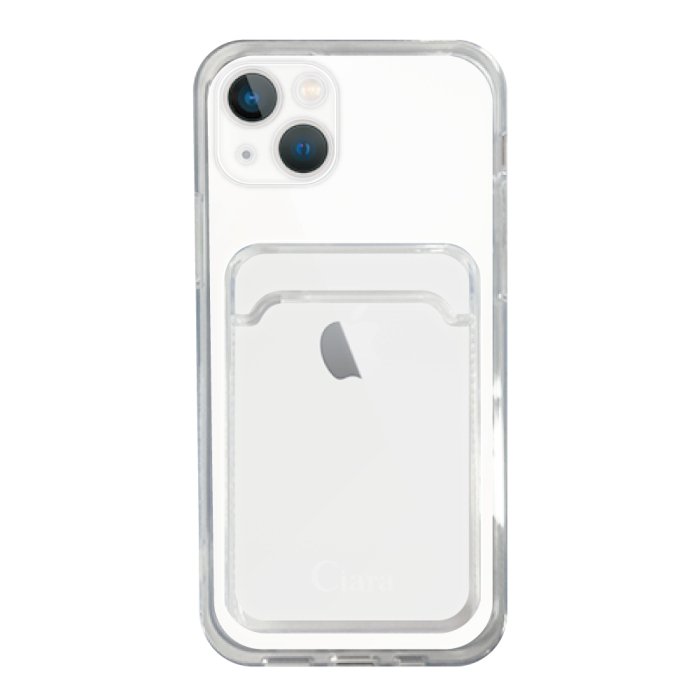iPhone14ProMaxケースiPhoneケース LOGO 〈TPUクリアカードポケット〉