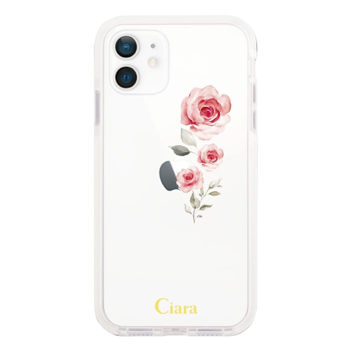 iPhone14ProケースiPhoneケース NEW VERTICAL FLOWER 〈ホワイトクッションバンパー〉