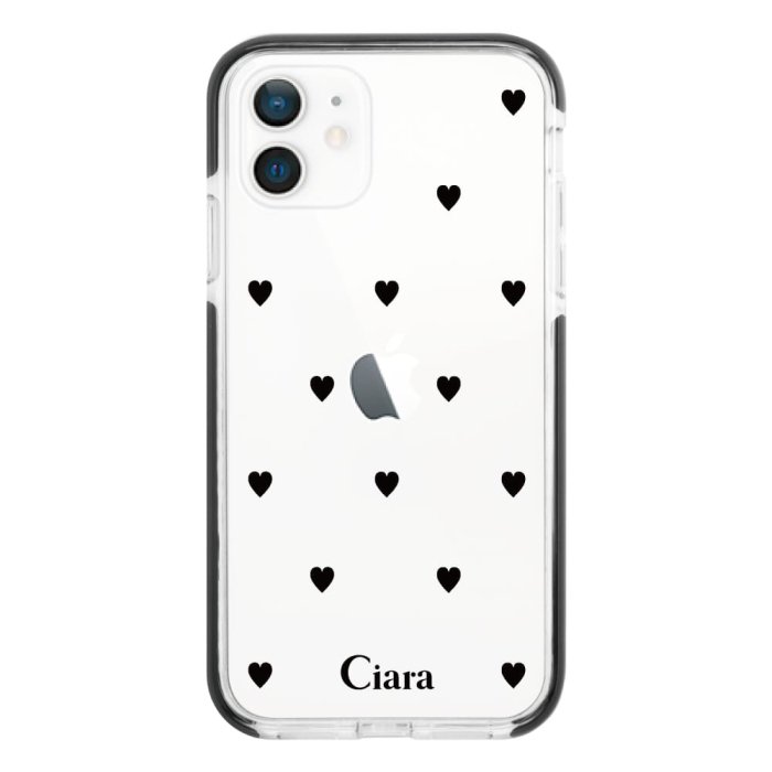 iPhone14PlusケースiPhoneケース NEW SWEET BLACK HEART 〈ブラッククッションバンパー〉