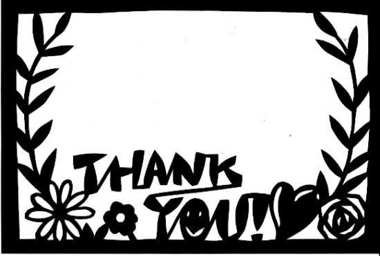 Thank You 2 切り絵専門店コントラスト Thank You 2 切り絵専門店コントラスト