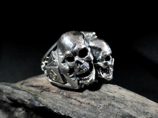 TWO ＦＡＣＥＳＫＵＬＬ RING 2フェイス・スカルリング - ARMS Sliver