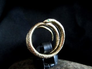 Simple Long Snake Ring in stone brassץ󥰥͡in ֥饹