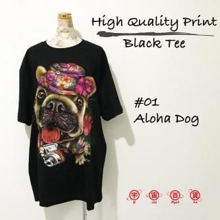 HQ Print Black Tee #01