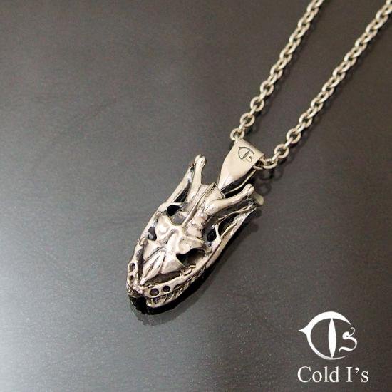 Cold I's,コールドアイズ,Snake Skull Pendant L マスク用,- SILVER SHIELD