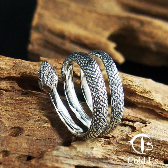 Cold I's,コールドアイズ,White-Bush Viper Ring,- SILVER SHIELD