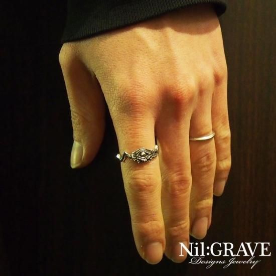 Nil:GRAVE シルバー ピアス Nil:GRAVE-ニルグレイヴ-焔ーほむらー L size