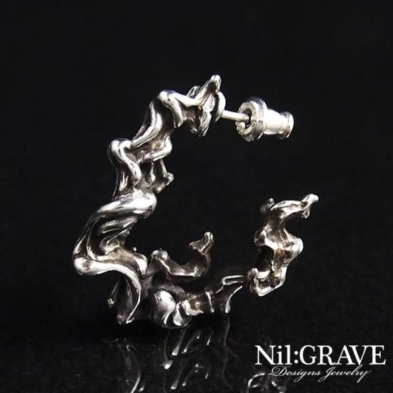 Nil:GRAVE シルバー ピアス Nil:GRAVE-ニルグレイヴ-焔ーほむらー L size