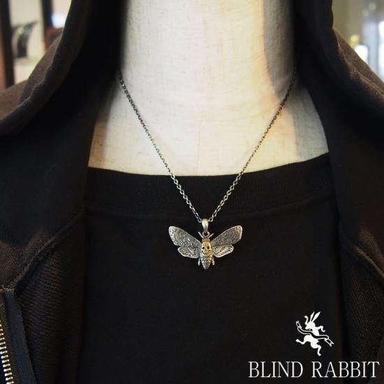 BLIND RABBIT-ブラインドラビット-メンガタスズメPENDANT スカルBrass