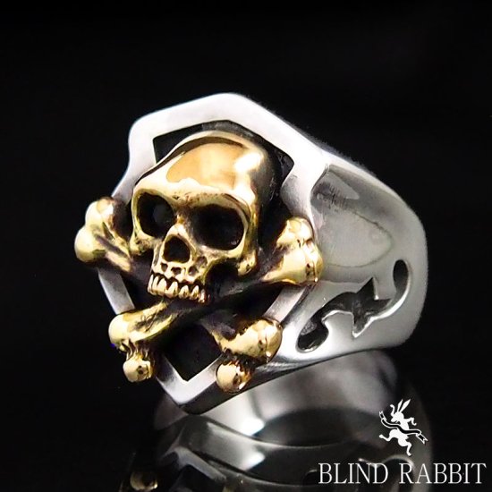 BLIND RABBIT-ブラインドラビット-CROSSBONE Ring- SILVER SHIELD