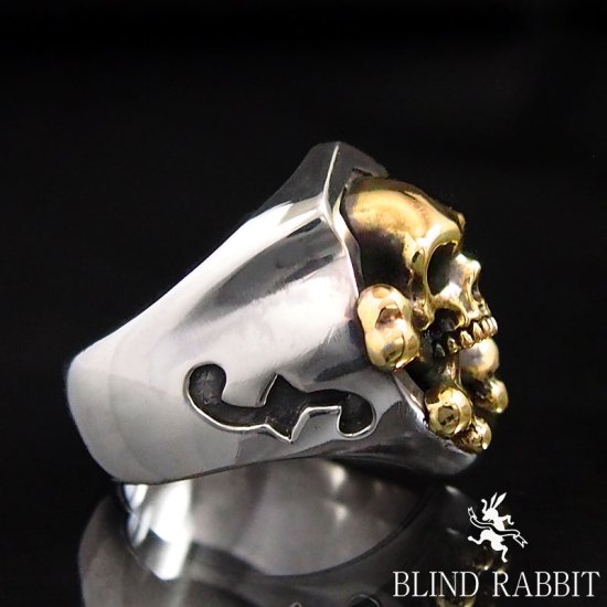 BLIND RABBIT-ブラインドラビット-CROSSBONE Ring- SILVER SHIELD