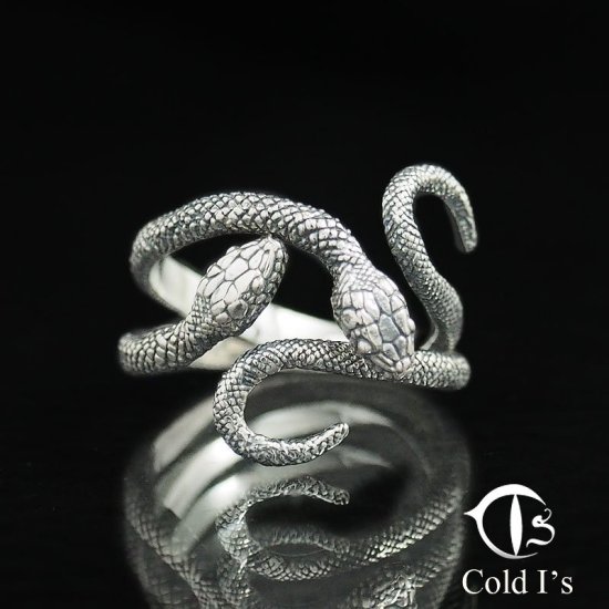 Cold I's,コールドアイズ,Double Rat Snake Ring,- SILVER SHIELD