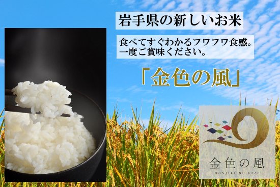 令和4年度産 岩手産 金色の風(5kg) - おいしいお米の全国通販 京都の