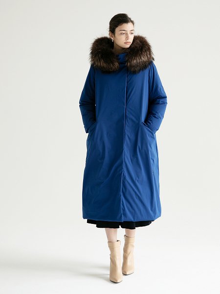 Fur Hood Long Coat/ファーフードロングコート