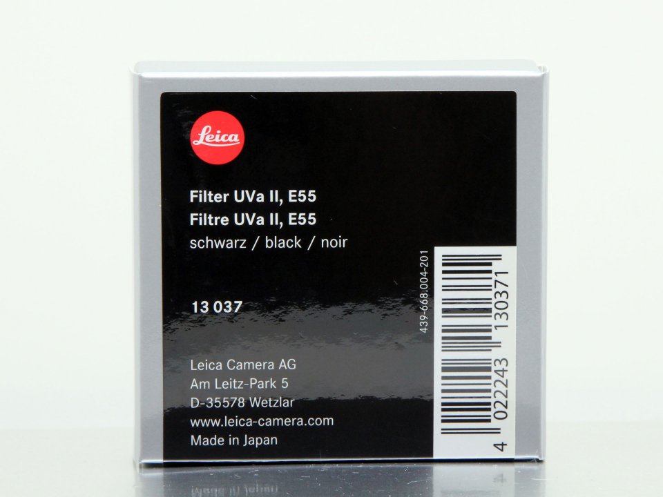 ライカ E55 UVa II レンズフィルター ブラック 13037 新品