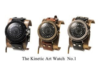 キネティックアートウォッチNo.1 【20mmベルト】手作り腕時計/手巻き&自動機械式時計