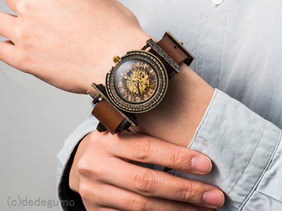 機械塔 きかいとう ゴールド 手作り腕時計 手巻き 自動機械式時計 Dedegumo Online Shop デデグモ 京都発手作り時計 とアクセサリーのお店
