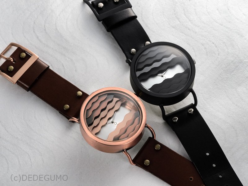 脈 myaku（ブラック） 手作り腕時計/クオーツ時計 - dedegumo online shop （デデグモ）京都発手作り時計とアクセサリーのお店