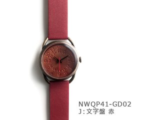 【J文字盤 赤】イントロNWQP41-GD02 クオーツ時計