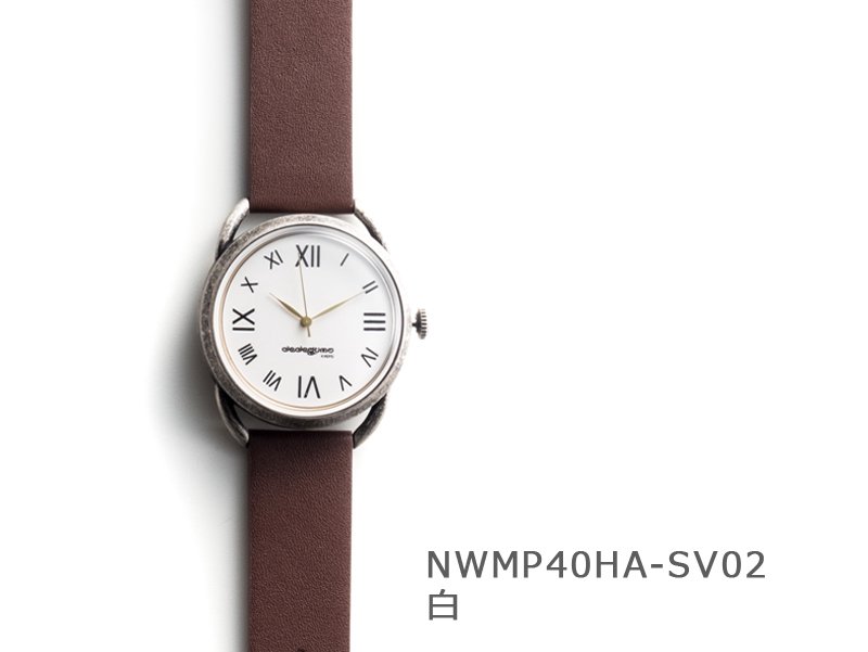 文字盤 白】イントロ機械式 NWMP40HA-SV02 手巻き&自動機械式時計 