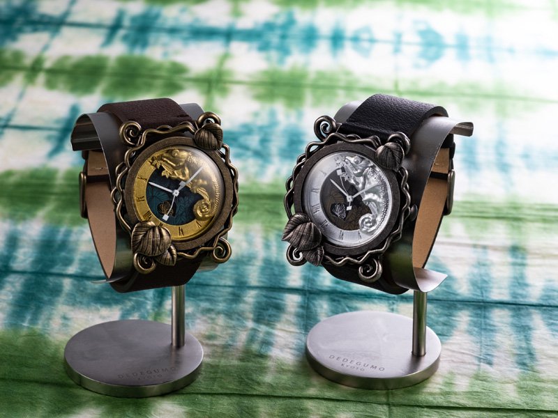 カメレオン（ゴールド） 限定数／手作り腕時計/クオーツ時計/サン＆ムーン - dedegumo online shop  （デデグモ）京都発手作り時計とアクセサリーのお店
