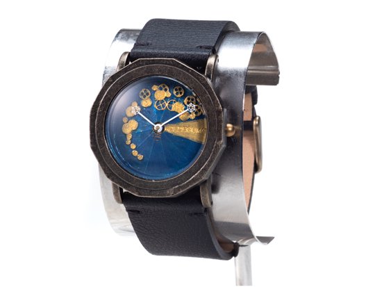 Wagasa（ブルー） 限定数／手作り腕時計/クオーツ時計 - dedegumo online shop  （デデグモ）京都発手作り時計とアクセサリーのお店