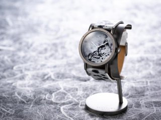 まどろみ（田邉あさ）猫 dedegumoアートピースウォッチ2　手作り腕時計/クオーツ時計