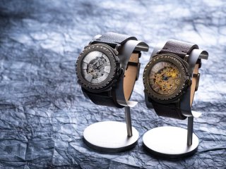 黄銅斗景3-2（おうどうとけい）シルバー　手作り腕時計/手巻き&自動機械式時計