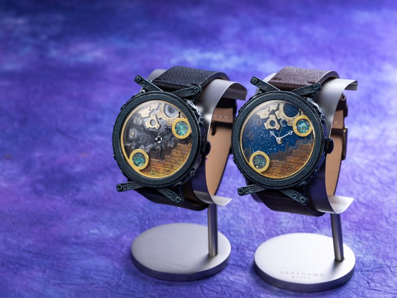 スノードーム（ネイビー）　手作り腕時計/クオーツ時計 - dedegumo online shop （デデグモ）京都発手作り時計とアクセサリーのお店