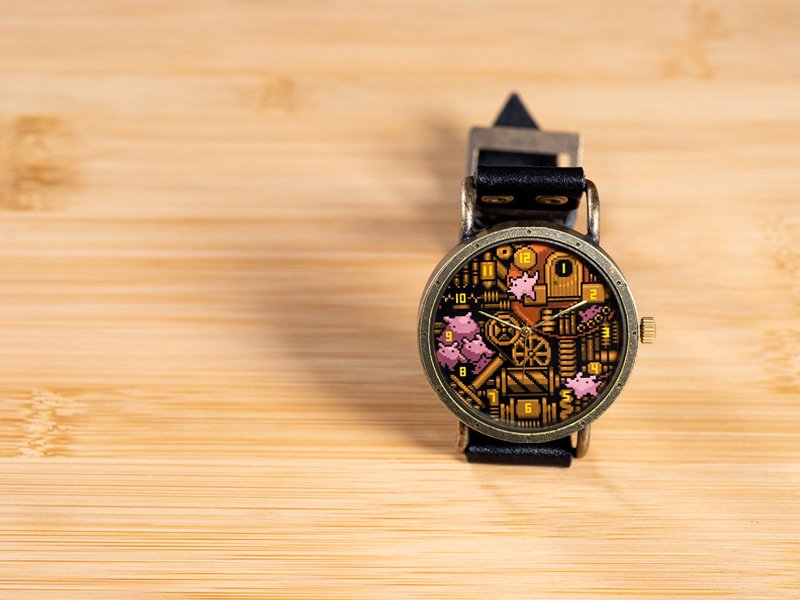 メンダコさんが棲む時計／asaha（DEDEGUMOセレクトクリエイターズ）手作り腕時計/クオーツ時計 - dedegumo online shop  （デデグモ）京都発手作り時計とアクセサリーのお店