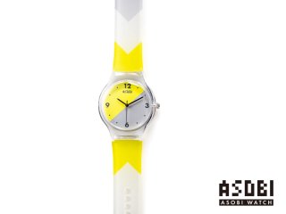 ASOBI WATCH No.3（Yellow/Gray）　手作り腕時計/クオーツ時計