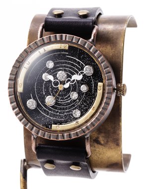 天体観測 シルバー 手作り腕時計 クオーツ時計 Dedegumo Online Shop デデグモ 京都発手作り時計とアクセサリーのお店