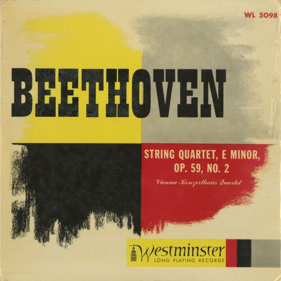 ベートーヴェン：弦楽四重奏曲8番Op.59－2「ラズモフスキー2番」 - クラシックLPレコード専門店Silent Tone Record