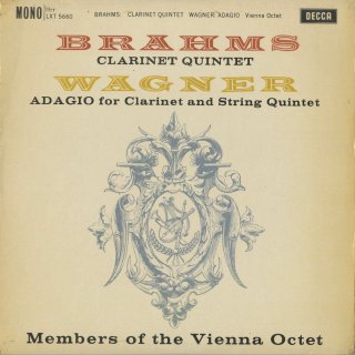 ブラームス：クラリネット五重奏曲Op.115，ワーグナー：アダージョ