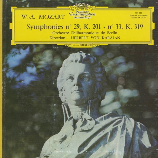 モーツァルト：交響曲29番K.201，33番K.319 - クラシックLPレコード専門店Silent Tone Record