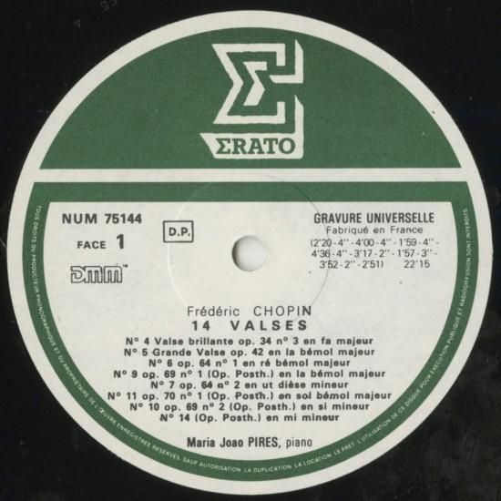 レコード　ショパン ショパン：14のワルツ - クラシックLPレコード専門店Silent Tone Record