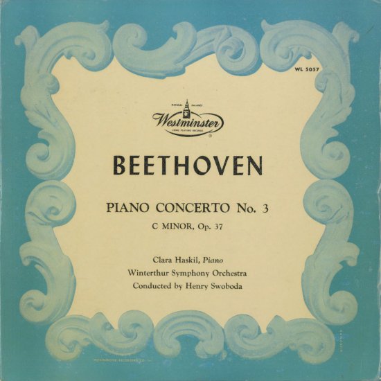 米Westminster ハスキル ベートーヴェン:ピアノ協奏曲3番 - レコード