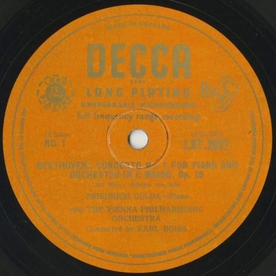 ベートーヴェン：ピアノ協奏曲1番Op.15 - クラシックLPレコード専門店