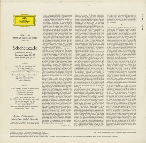 リムスキー・コルサコフ：シェエラザードOp.35 - クラシックLPレコード