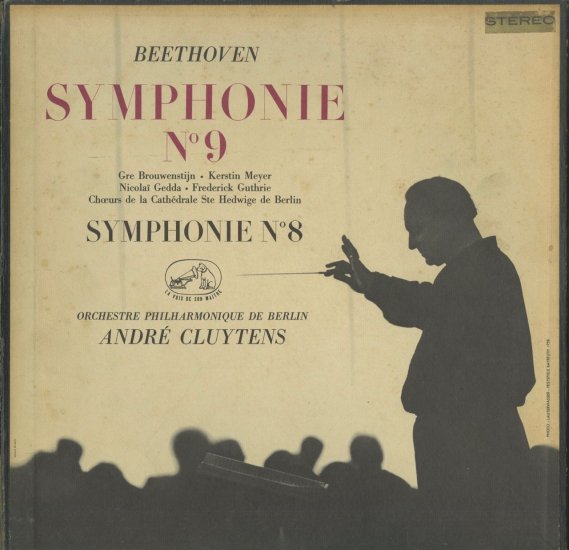 ベートーヴェン：交響曲9番「合唱」,8番/クリュイタンス指揮ベルリン 