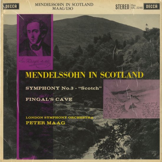 メンデルスゾーン：交響曲3番「スコットランド」,フィンガルの洞窟/ペーター・マーク | クラシックLPレコード