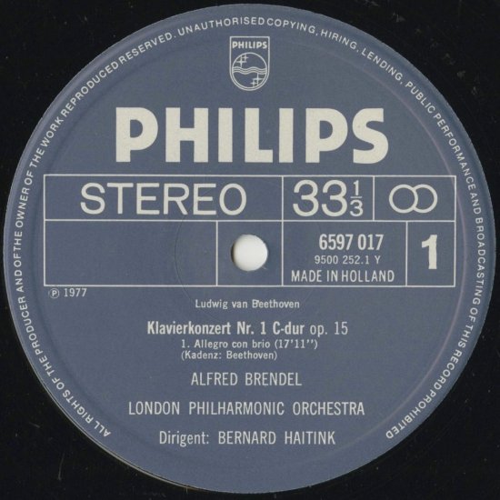 ベートーヴェン ピアノ協奏曲 ブレンデル ハイティンク | クラシックLPレコード