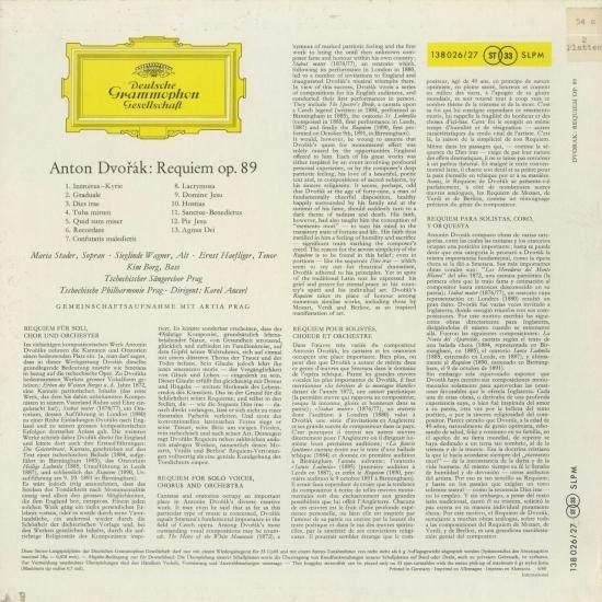 Janos Starker Dvořák & Fauré レコード Janos Starker Dvořák & Fauré レコード